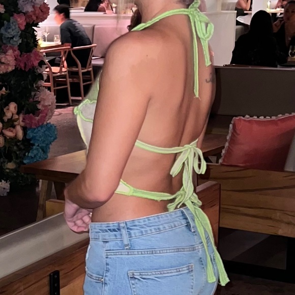 Custom made wool mix halter top - Picture 3 of 4